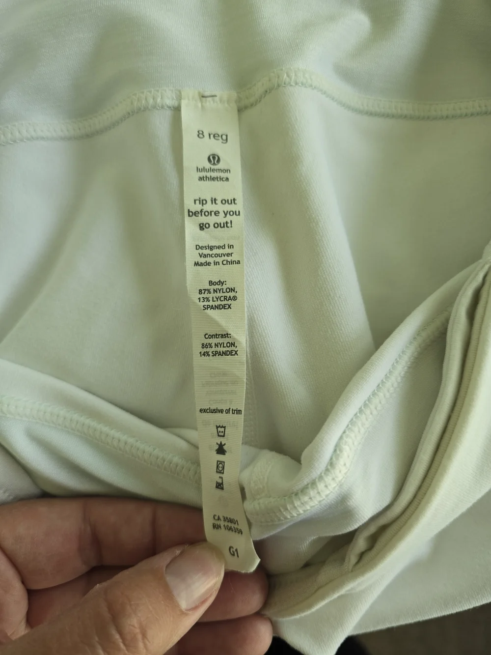 lululemon athletica Kids Cream Wide-Leg Leggings with Mint Waistband